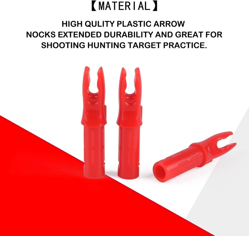 Yls 30Pcs Archery Arrow Nocks 0.246 inch Inside Diameter Inserts 6.20mm Carbon Arrows Nock for Archery Standard Size DIY Arrows Hunting Shooting - Image 3